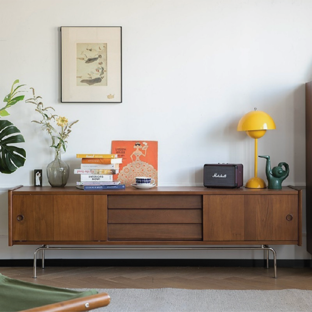 ヴィンテージウッドサイドボード｜無垢材×スチールのおしゃれ収納 – 6JOHAN