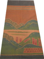 柿渋染め武者絵のぼり - 古布・着物リメイクの店『なごみ屋』