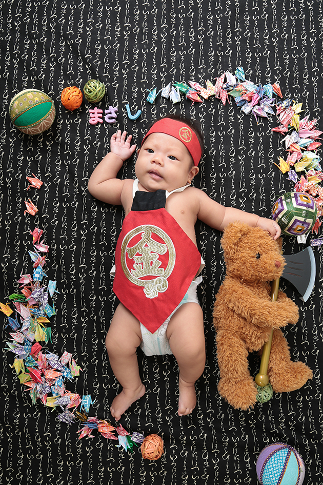 折り鶴が素敵／お宮参り写真撮影／京都市より｜大阪・豊中千里で七五三