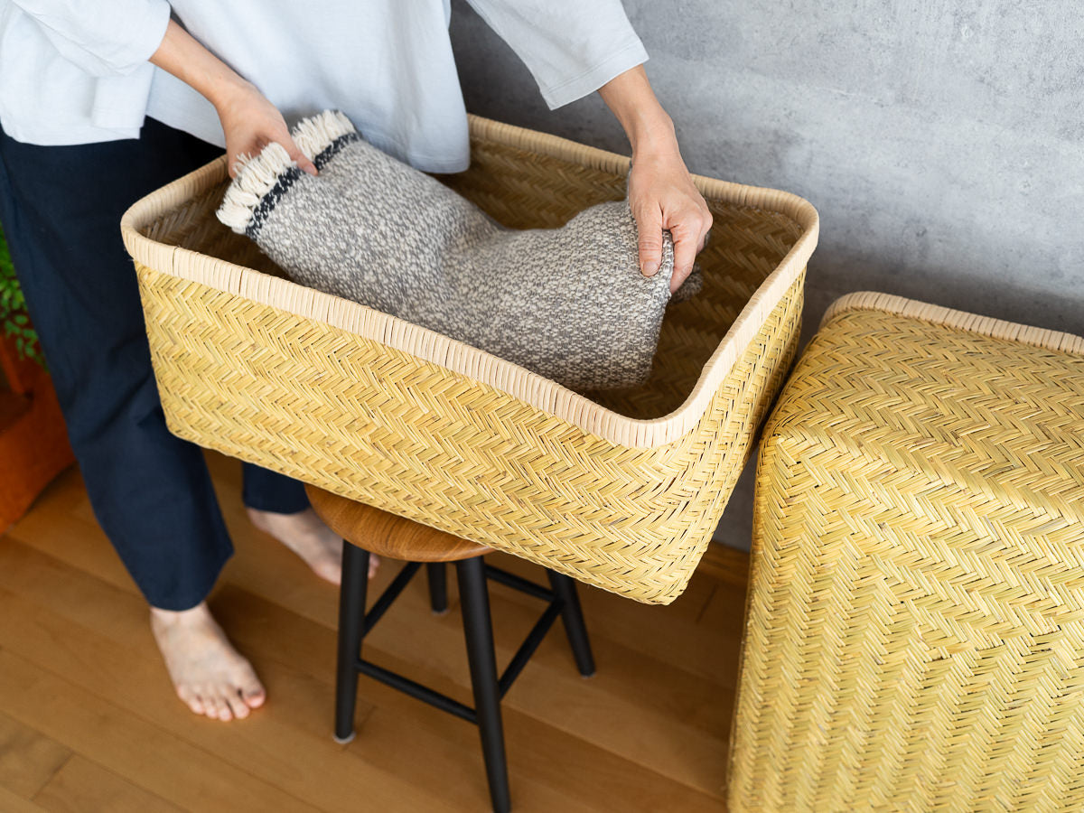 岩手 鳥越竹細工 行李 すず竹 工芸品 岩手 鳥越竹細工 行李 すず竹 工芸品