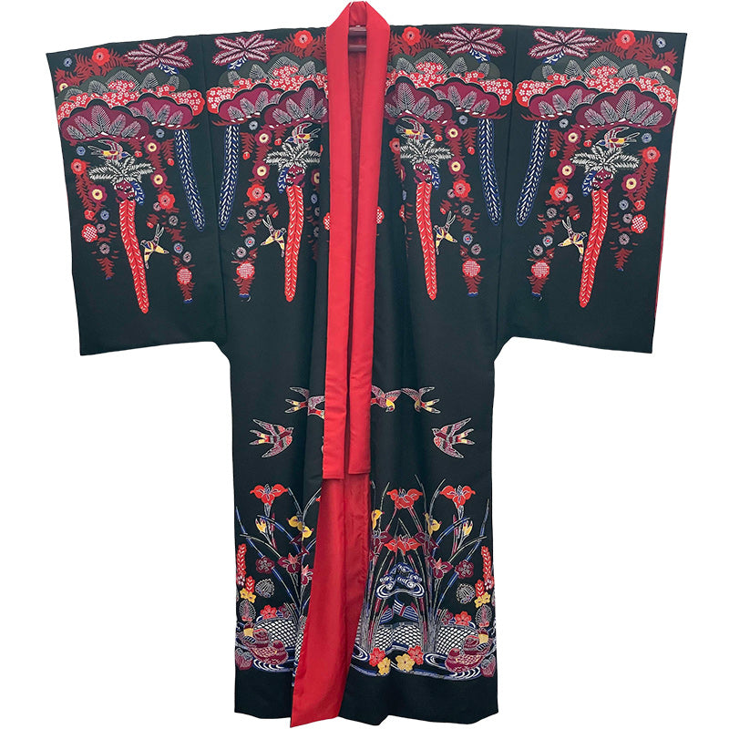 紅型打掛「一越扇面松川菱柄」通販 | つは琉球店