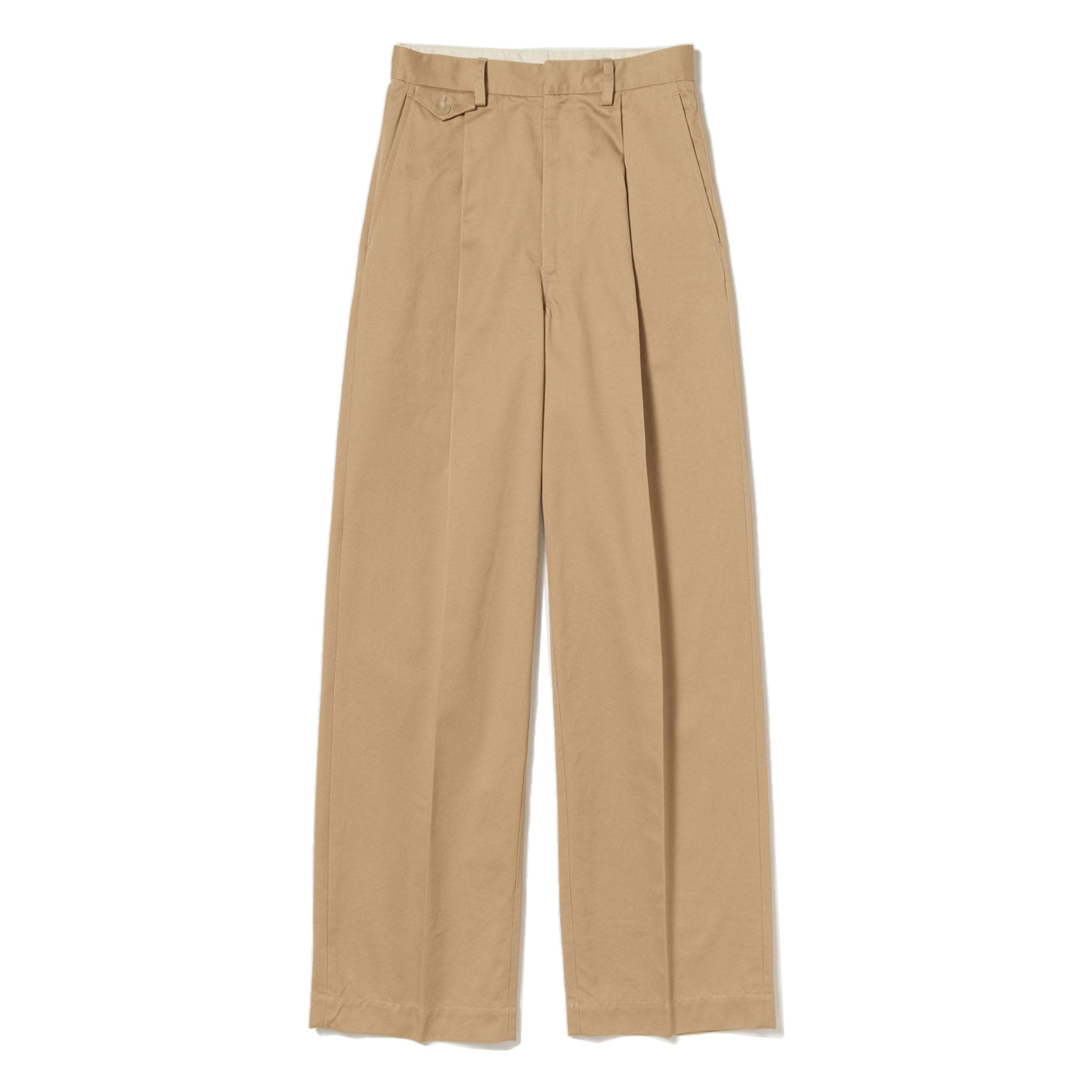 AURALEE/WASHED FINX CHINO ONE-TUCK PANTS – THREE DOTS TURQUOISE