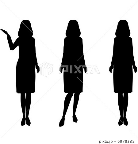 女性会社員のシルエットのイラスト素材 [6978335] - PIXTA
