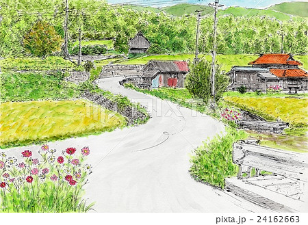 水彩画「秋の里山」 水彩画「秋の里山」 水彩画原画 里山の秋4