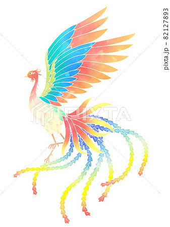 鳳凰 フェニックス カラフルのイラスト素材 [82127893] - PIXTA