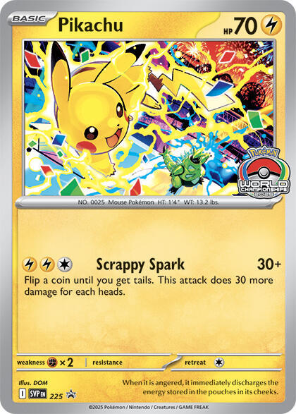 Pikachu - 225 (World Championship 2025) - SV: Scarlet & Violet