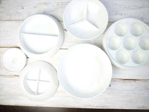 有田焼/李荘窯/珠型五段重/縞モザイク文/Φ26 X H24.5cm - テーブル