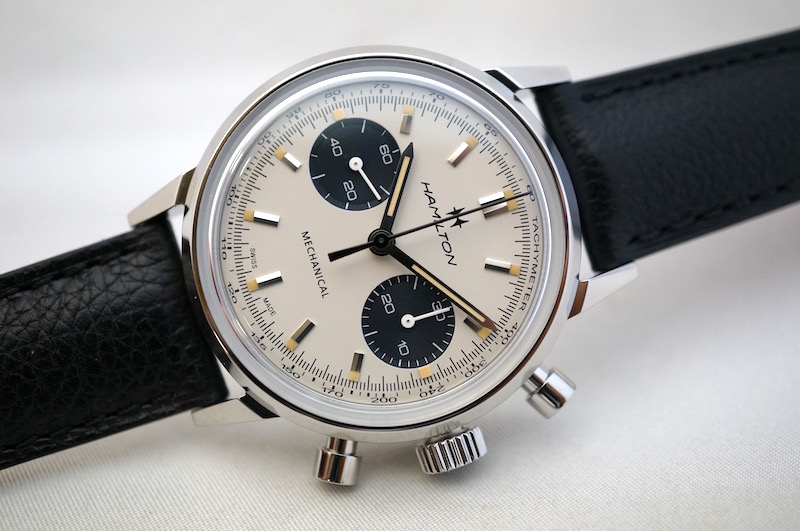 安心な H38429710 イントラマティッククロノグラフH パンダダイアル