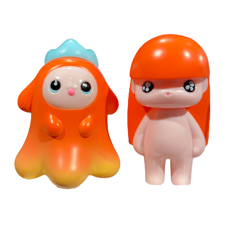 Limited】ぴょす ぴょす・ミョンニィ T-BASE限定オレンジ ソフビ