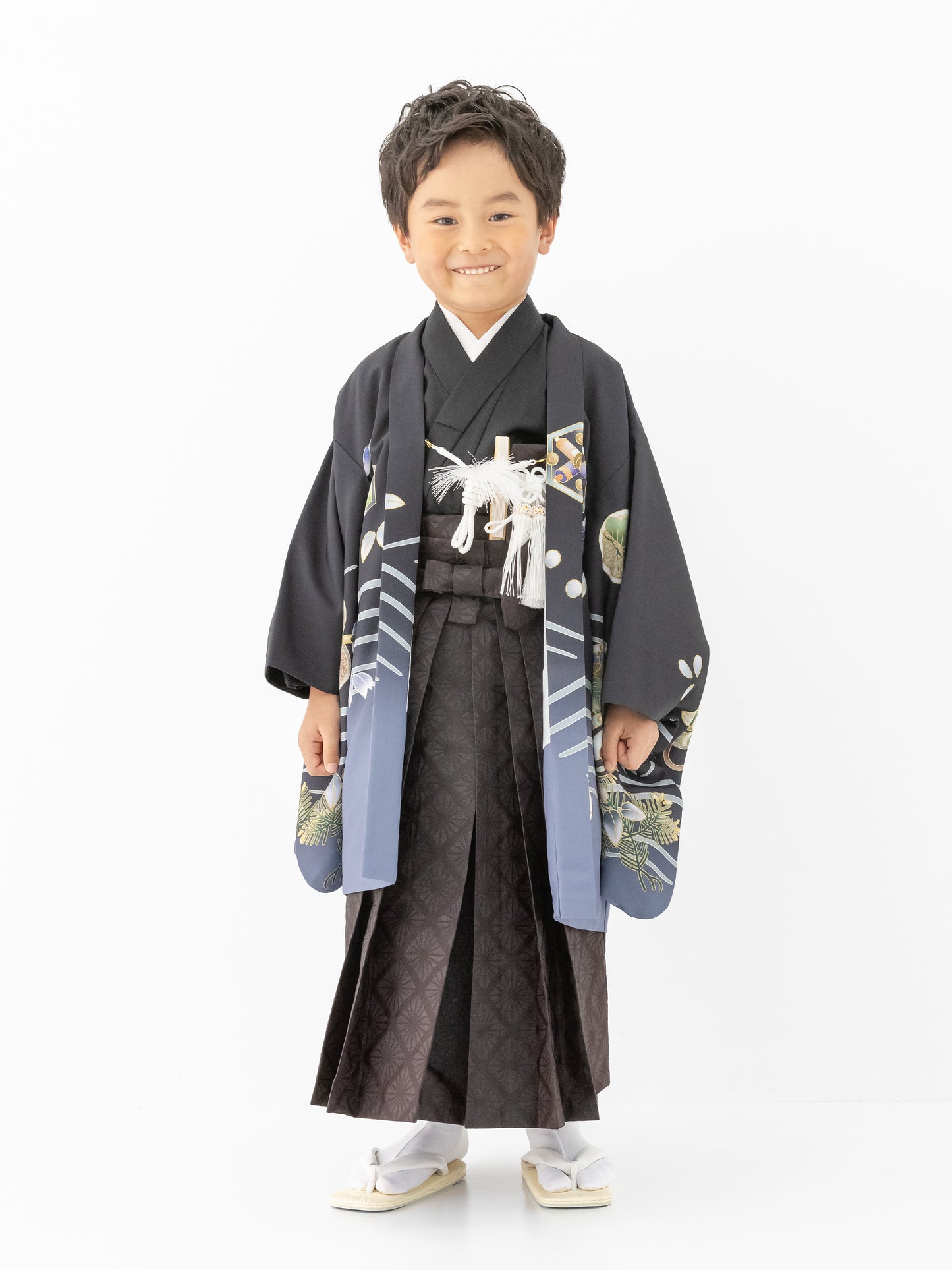 S0513 鷹に波/黒 | 七五三着物レンタル | tententen – tententen(てん