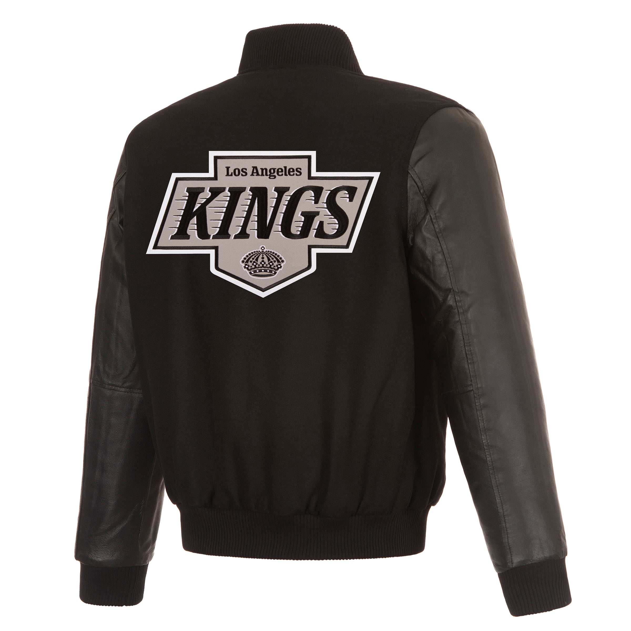 Kings JH Design Wool and Leather Black Sleeve Jacket – TEAM LA Store