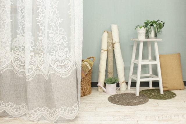 刺繍 裾スカラップ オーダーレース LI711 ｜ カーテンとインテリアの