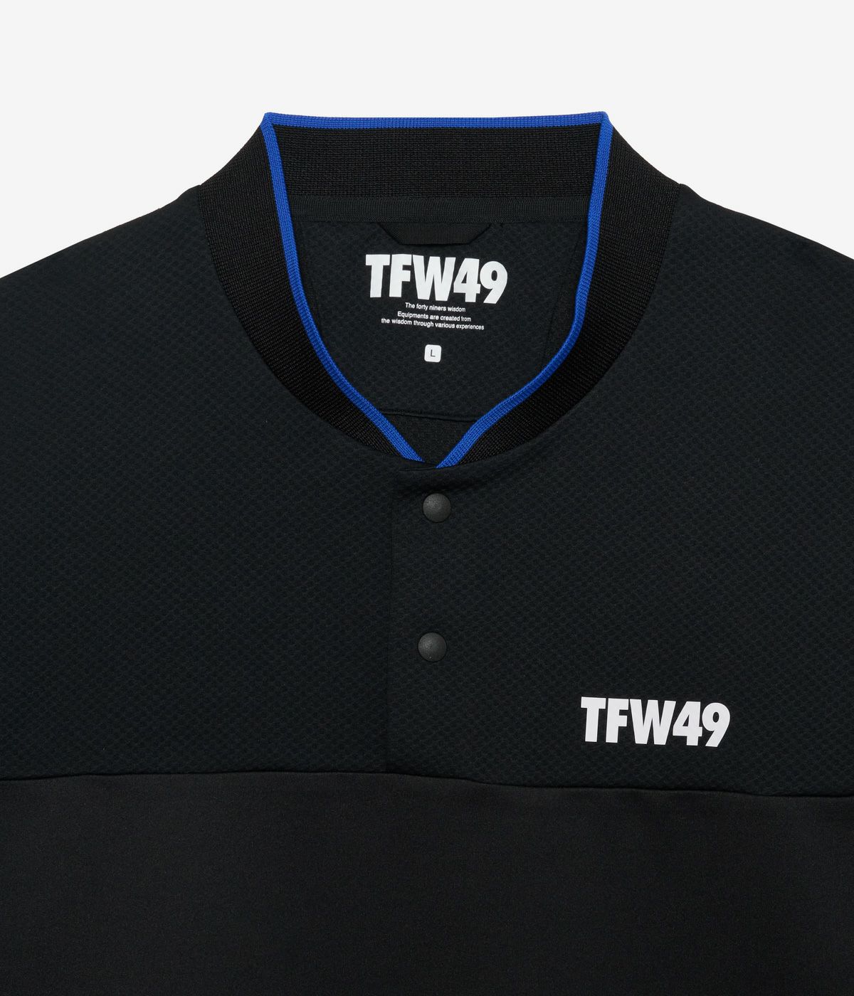 COLLAR LESS 7SLEEVE HALF ZIP POLO | TFW49（ティーエフダブリュー