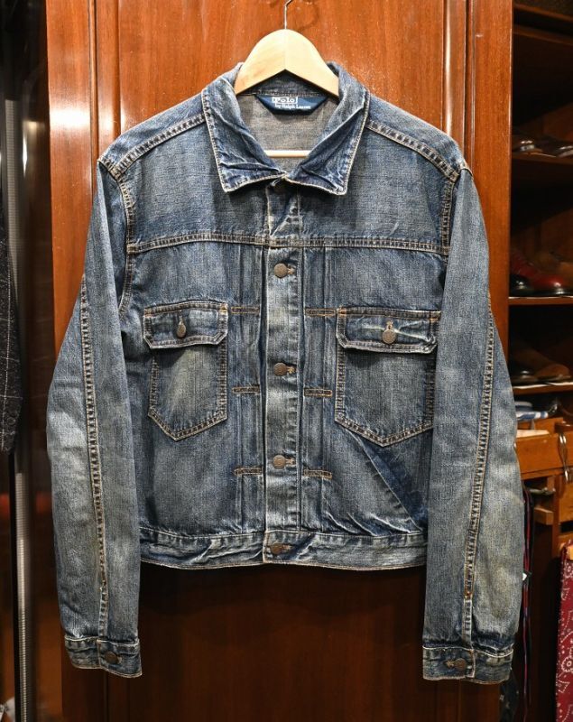 VTG/USED)90s Polo Ralphlauren ポロラルフローレン デニムジャケット