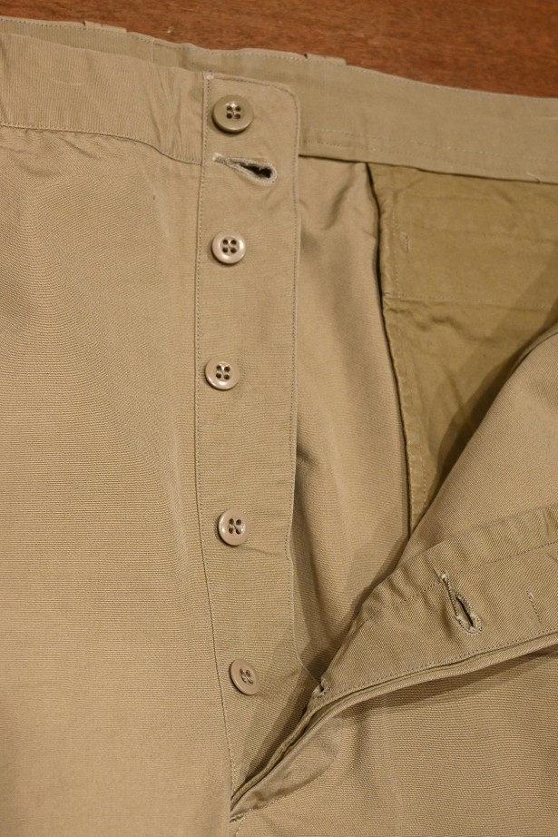60s VTG/USED) フランス軍 M52 パンツ 平織り コットン+ポリ サイズ17