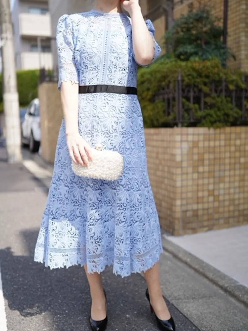 CELFORD（セルフォード） レースワンピース（ブルー/サイズ38