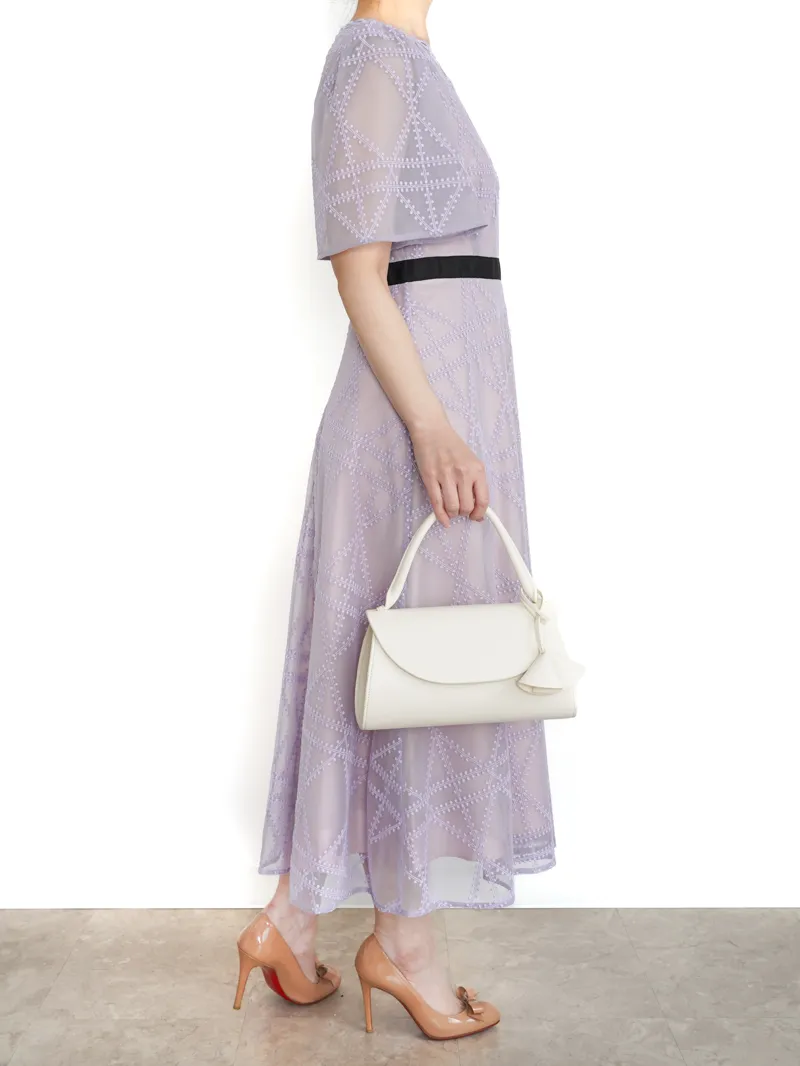 CELFORD（セルフォード） プレイドパターンチュールドレス（ラベンダー