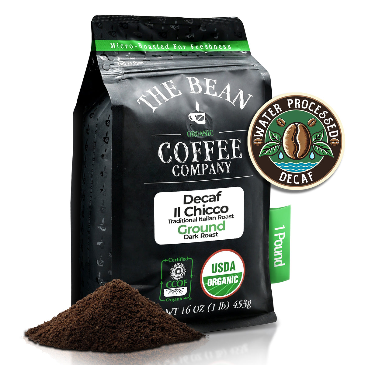 DECAF Organic Il Chicco ~ Traditional Italian Roast Coffee - The
