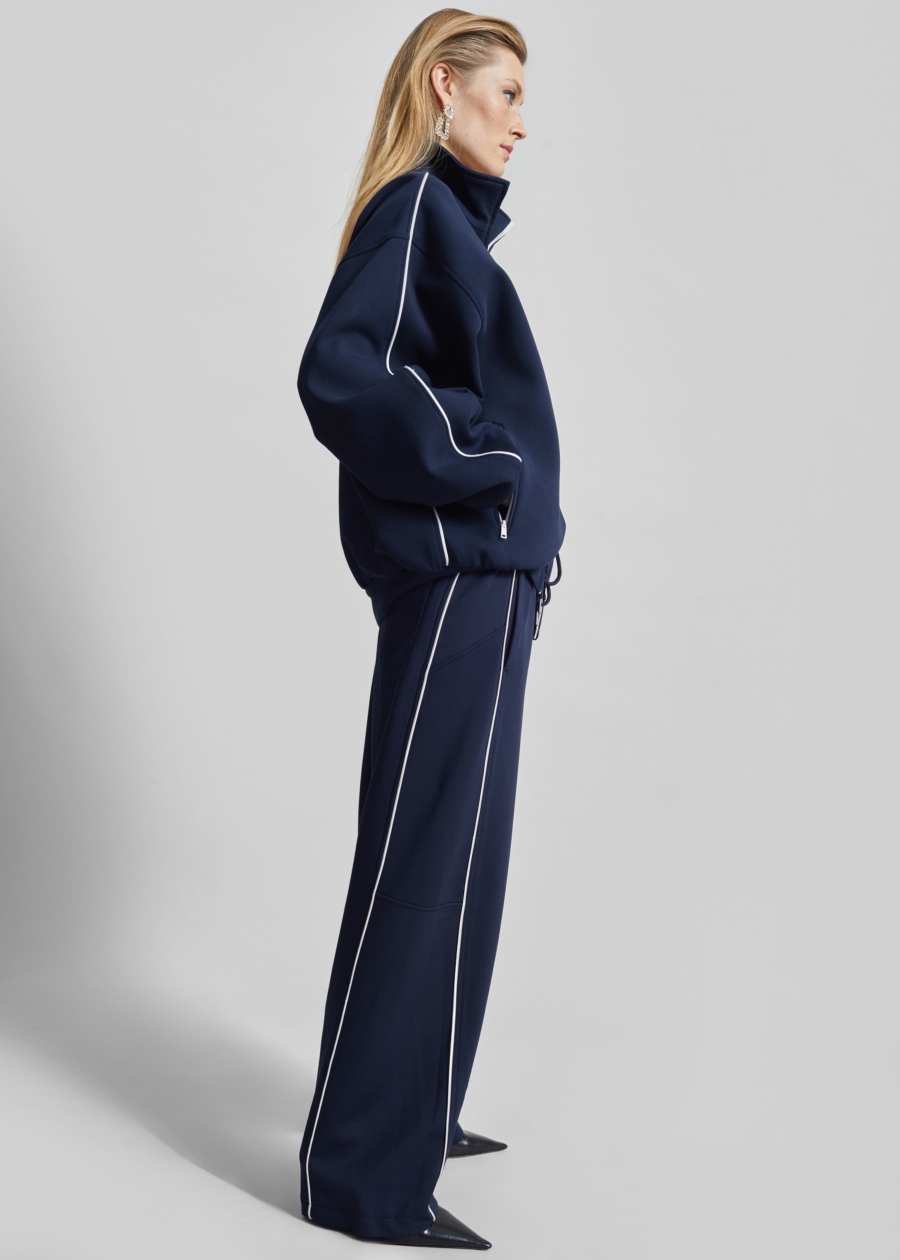 Nayen Zip-Up Jacket - Navy – The Frankie Shop