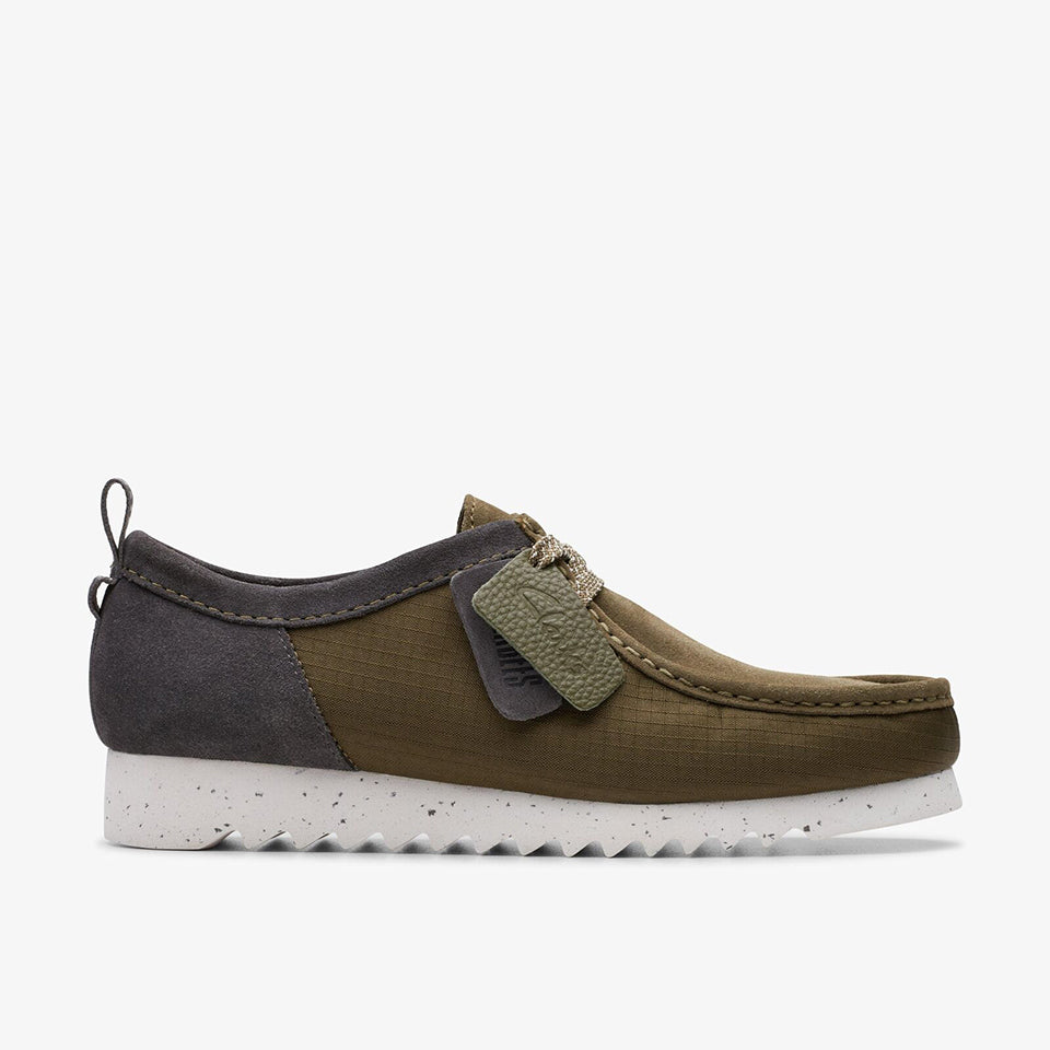 Clarks Men's Wallabee FTRE Lo Olive Combi | Orange Combi – THE