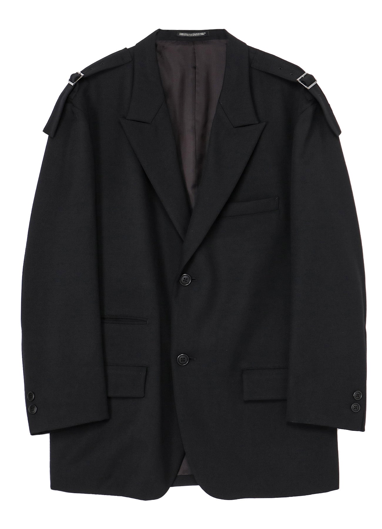 WOOL GABARDINE 2BS JACKET WITH SHOULDER ADJUSTER – THE SHOP YOHJI