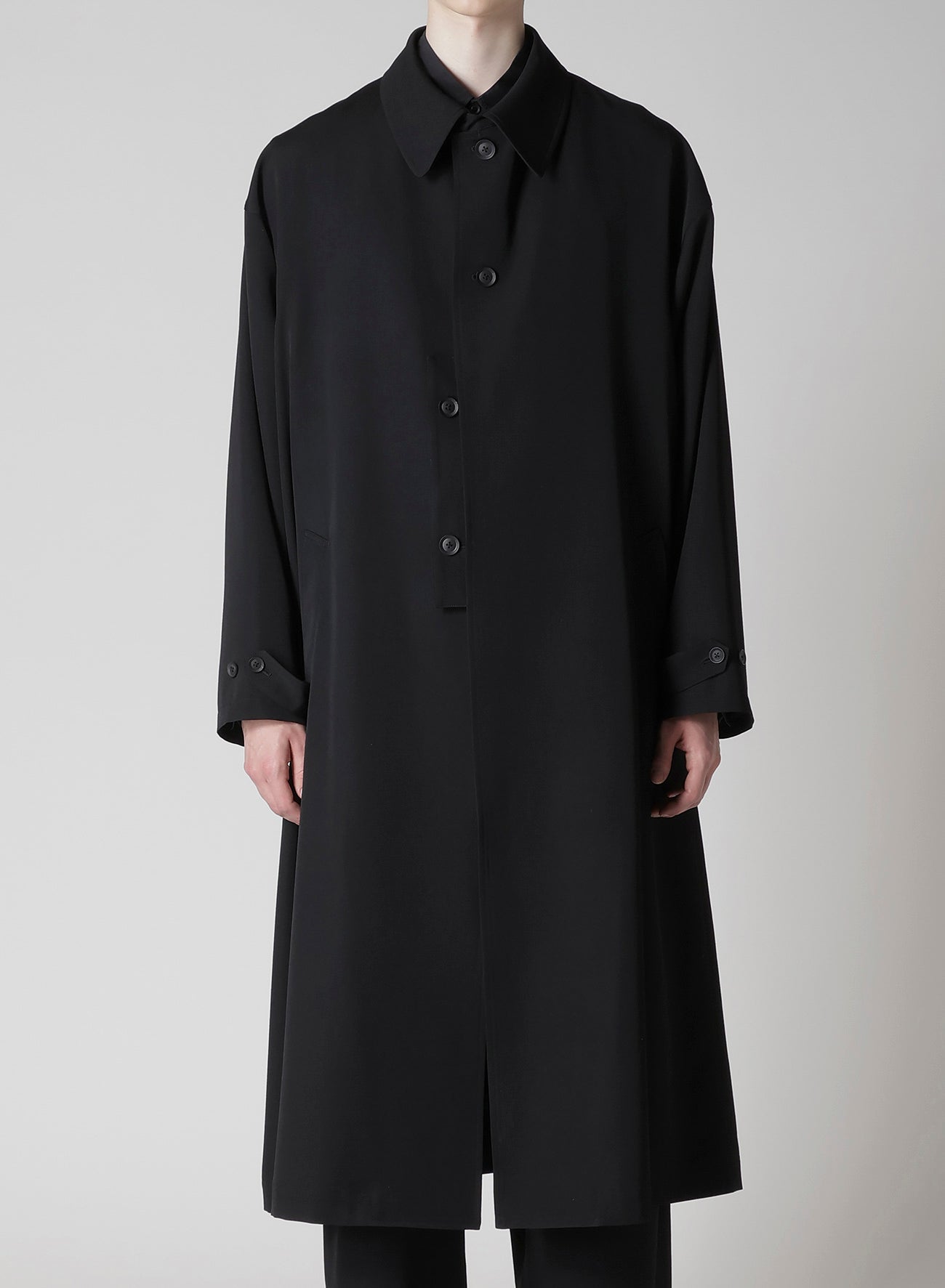 WOOL GABARDINE DESIGNED SLEEVE COAT – THE SHOP YOHJI YAMAMOTO