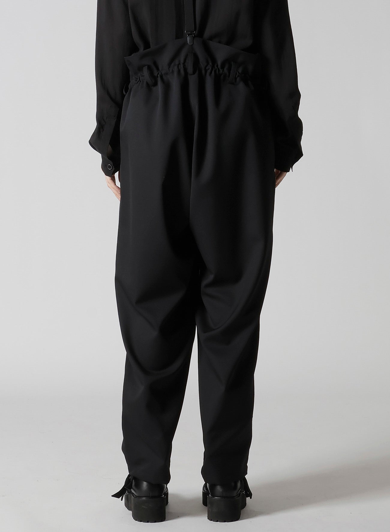 WOOL GABARDINE SUSPENDER PANTS – THE SHOP YOHJI YAMAMOTO