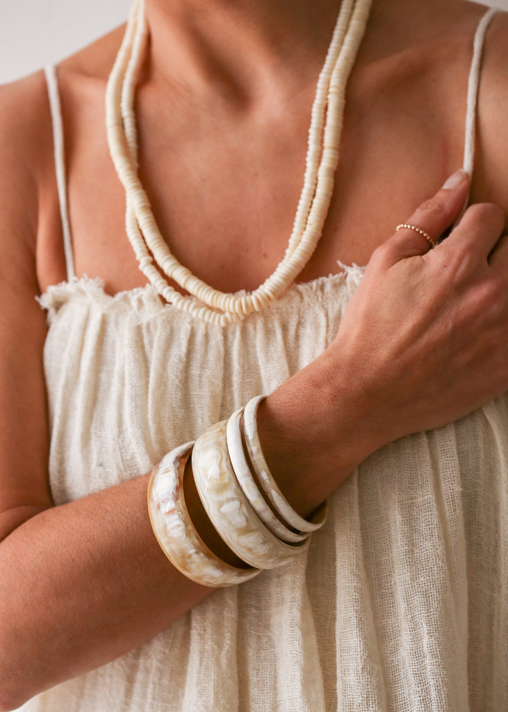 Ethical Horn Bangle - Wide - The Small Home