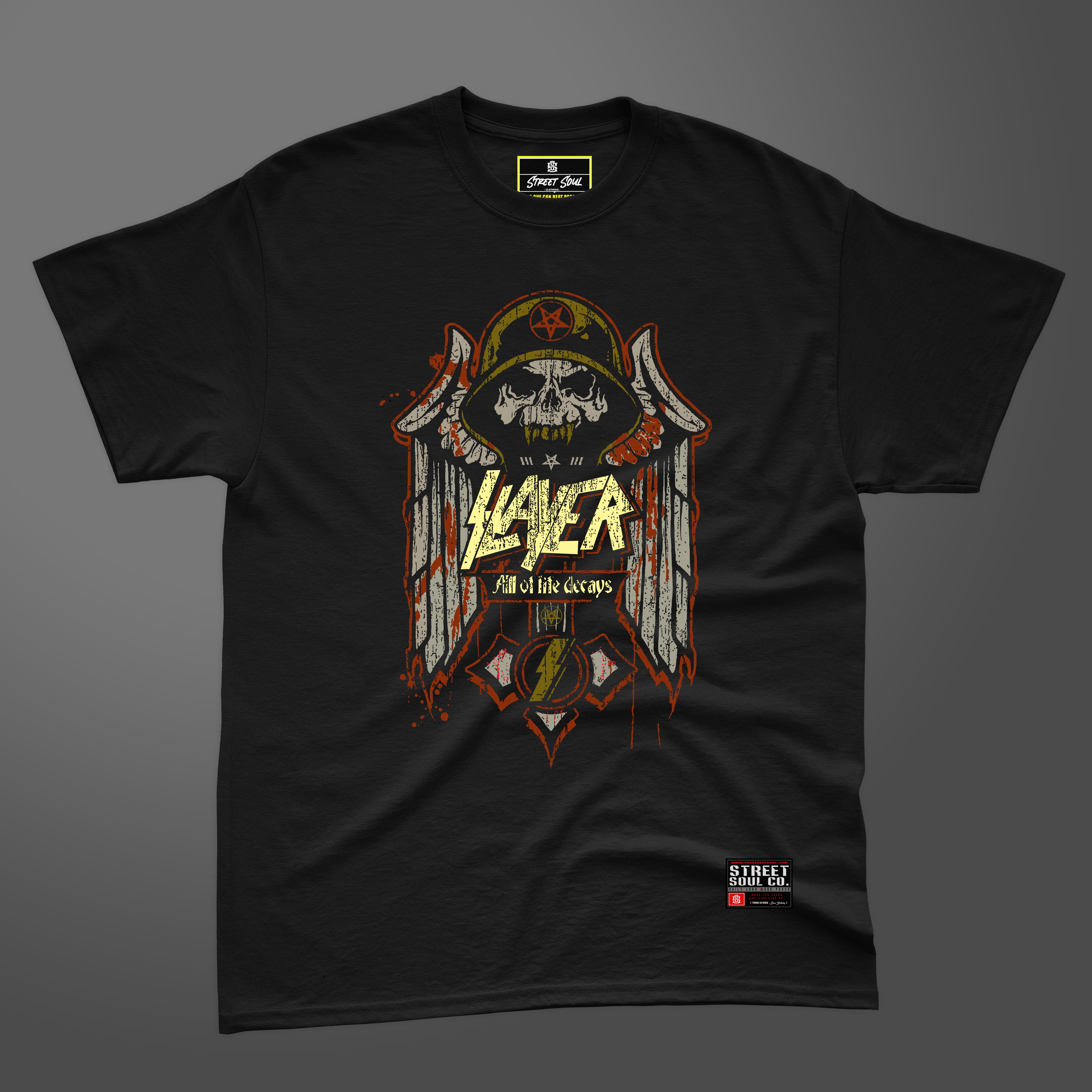 Slayer black printed T-shirt – Street Soul Clothing