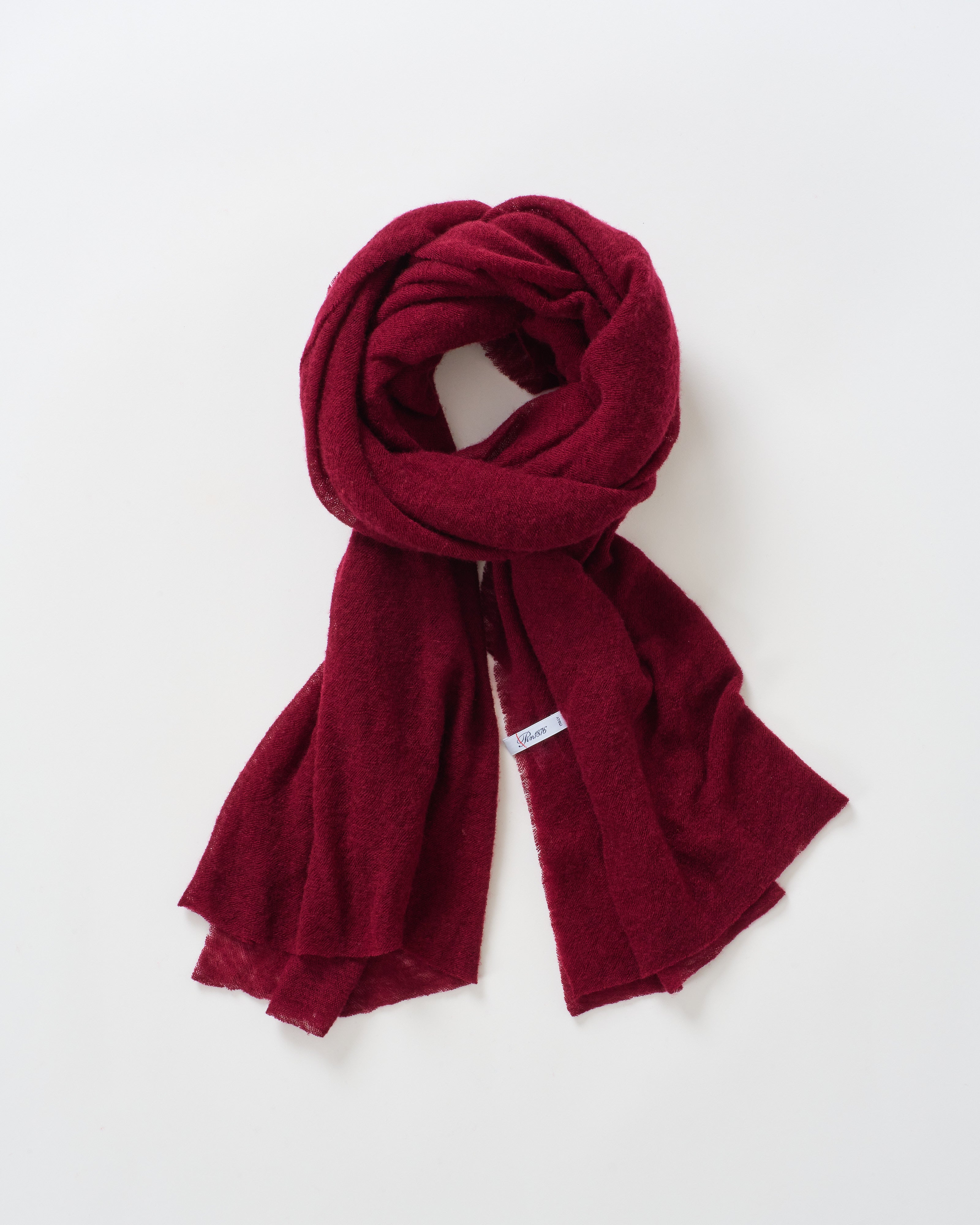 Botto Giuseppe/Pin 1876 Felted Cashmere Scarf Burgundy