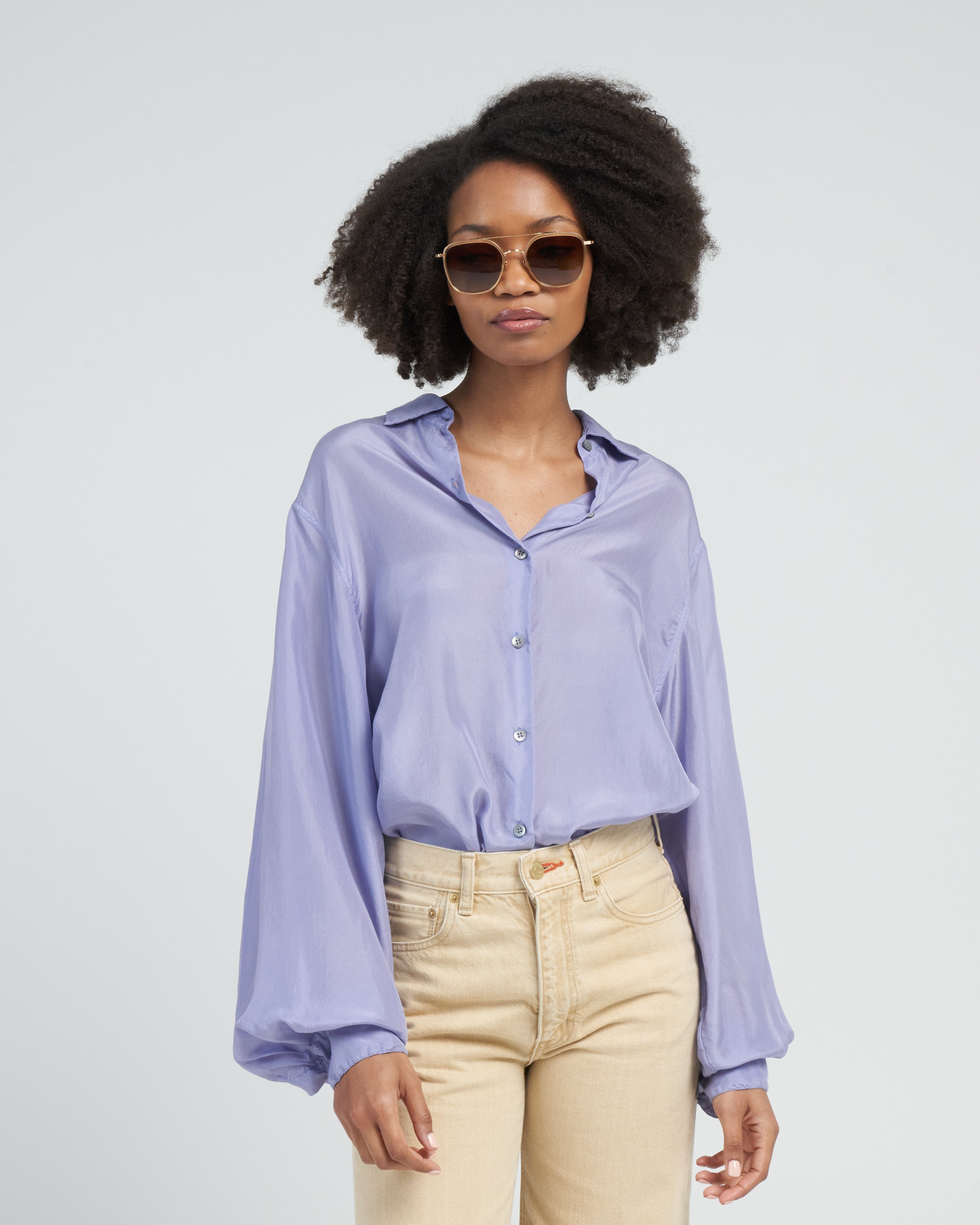 Dries Van Noten Chroma Bis Gd 6150 W.W.Shirt Lavender 444