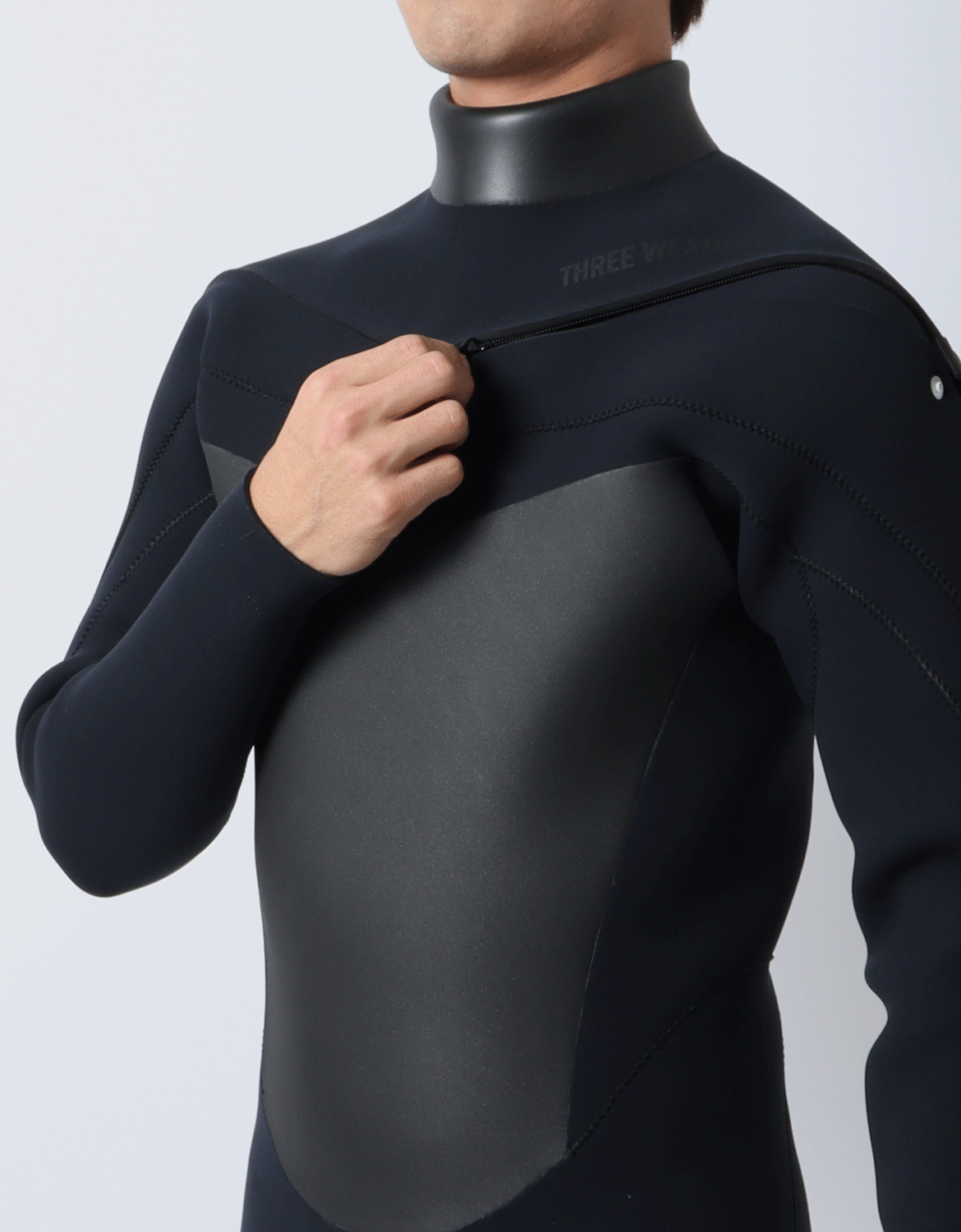 ロングチェストジップ プレミアム セミドライスーツSDRY 5X3mm | THREE