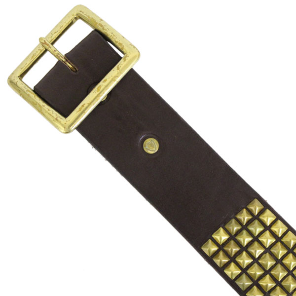 HTC(Hollywood Trading Company) #14 5 row Pyramid Brass Studs Belt