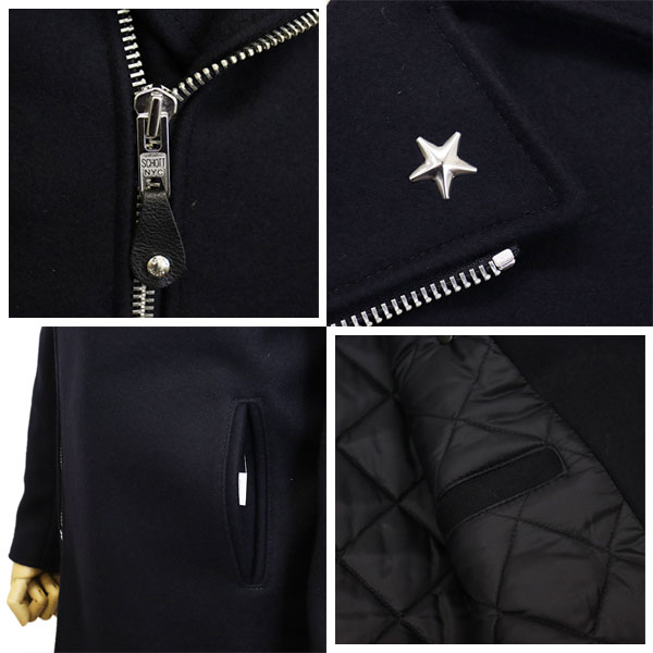 正規取扱店 Schott (ショット) 2954001 766US MELTON ZIP UP P-COAT