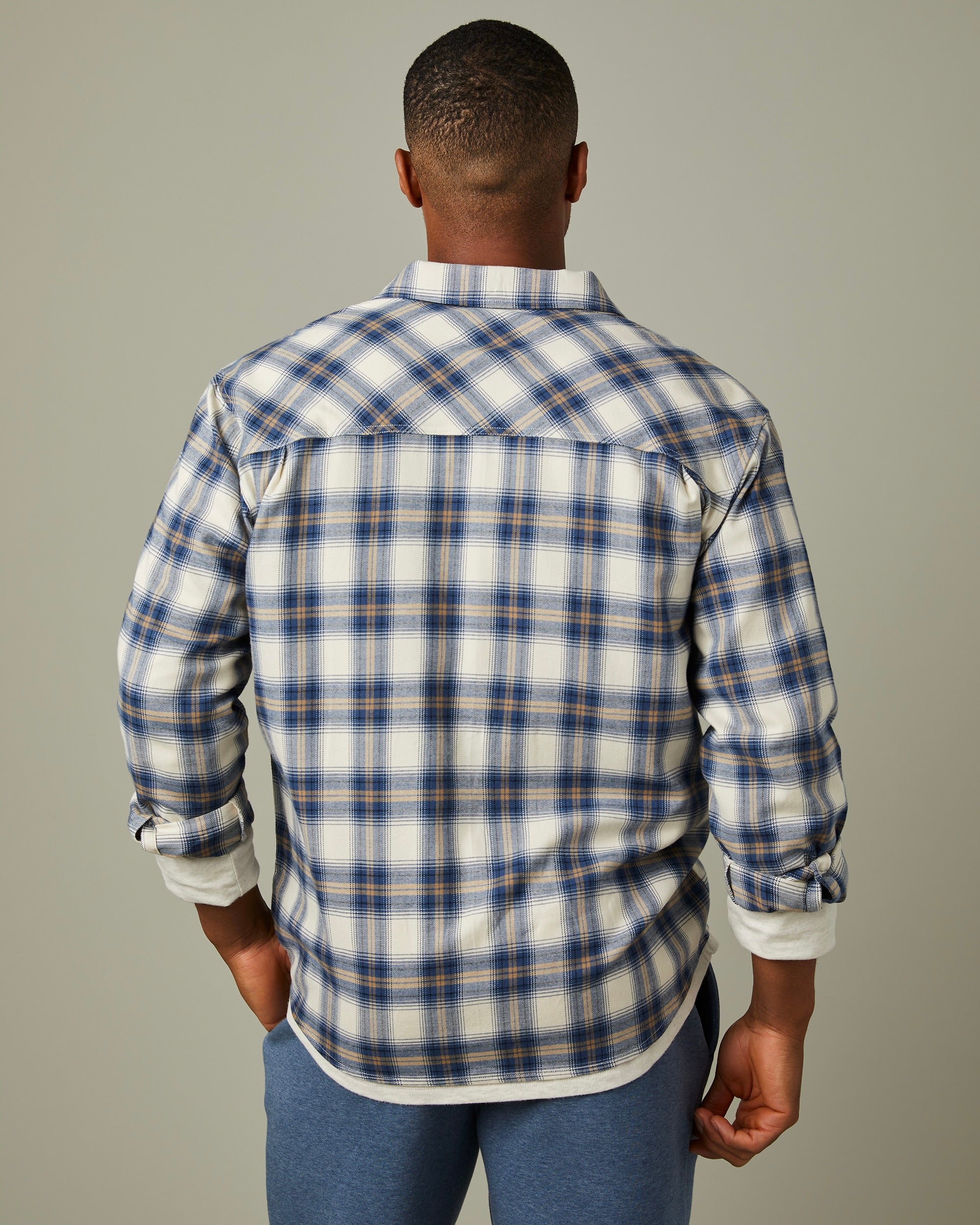 Tim Hortons Button Down Shirt | Workwear Brushed Cotton Plaid