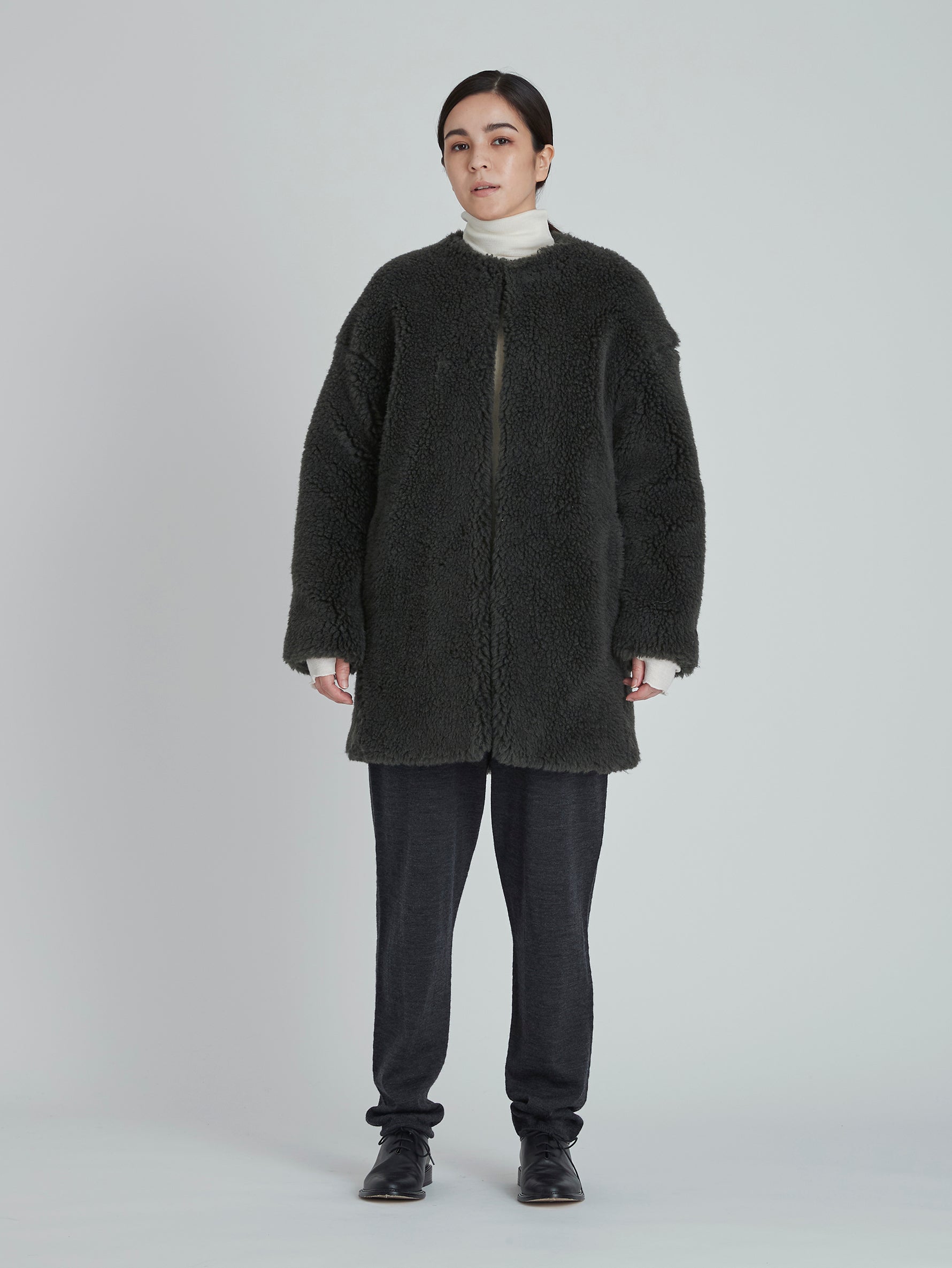 ウールファーロングコート/TBCA-042