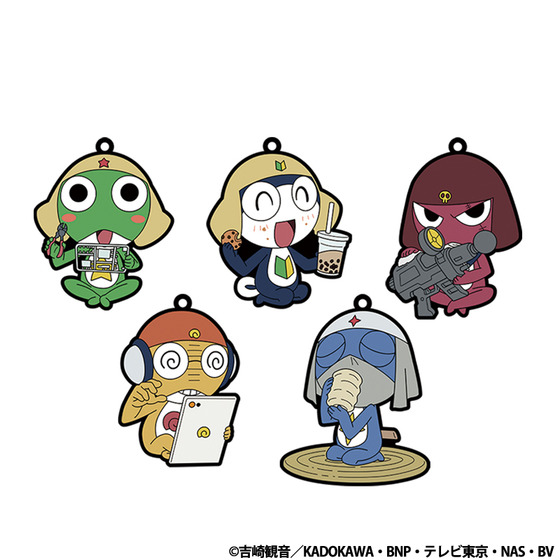 ケロロ軍曹 20周年記念イラスト トレーディングラバーストラップ（全5