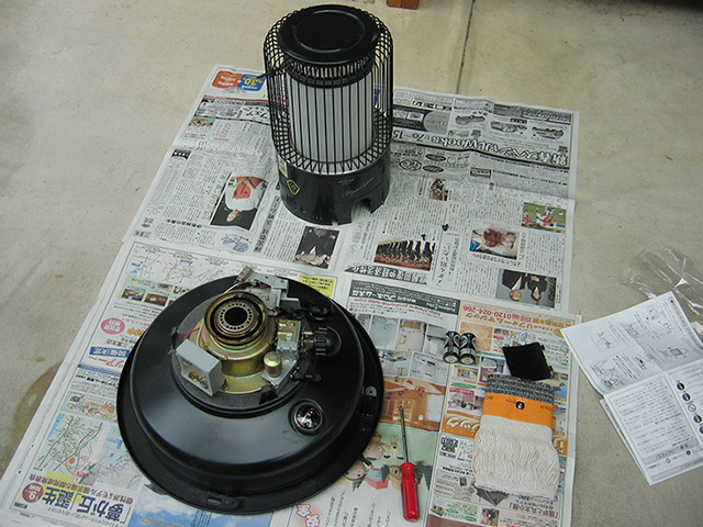 トヨトミ製ML-21石油ストーブの芯交換