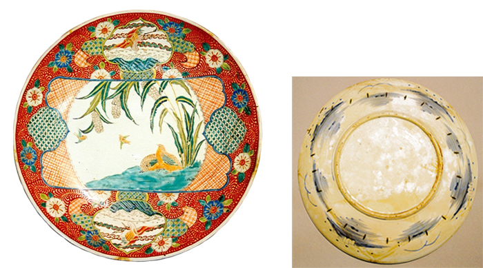 古伊万里 絵皿 金欄色絵 鳳凰桐紋 富貴長春 5客 江戸 大聖寺・九谷焼