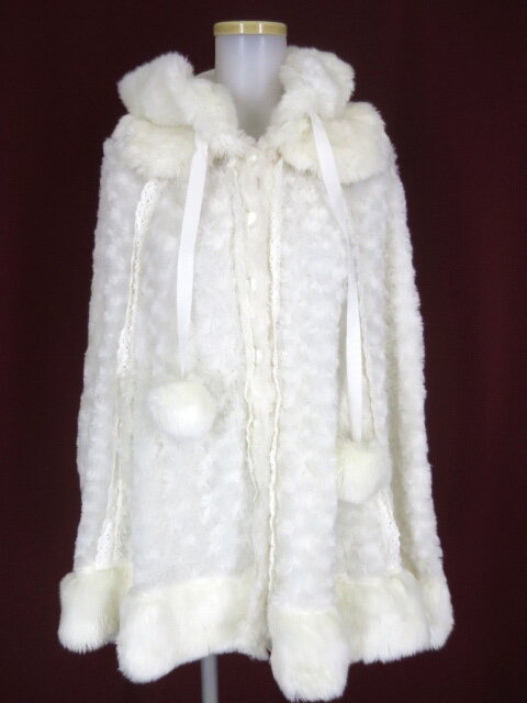 BABY】プードルファーのうさみみマント