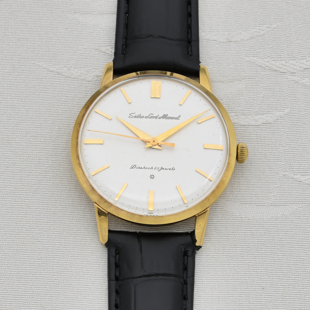 セイコー ロードマーベル 18金無垢 SD文字盤 手巻き 23石 Seiko Lord