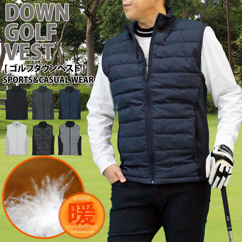 ゴルフ ダウンベスト メンズ ゴルフウェア ジャケット アウター