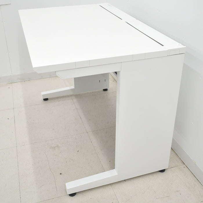 中古】コクヨ iSシリーズ 平デスク 2017年製 引き出し付 W1000