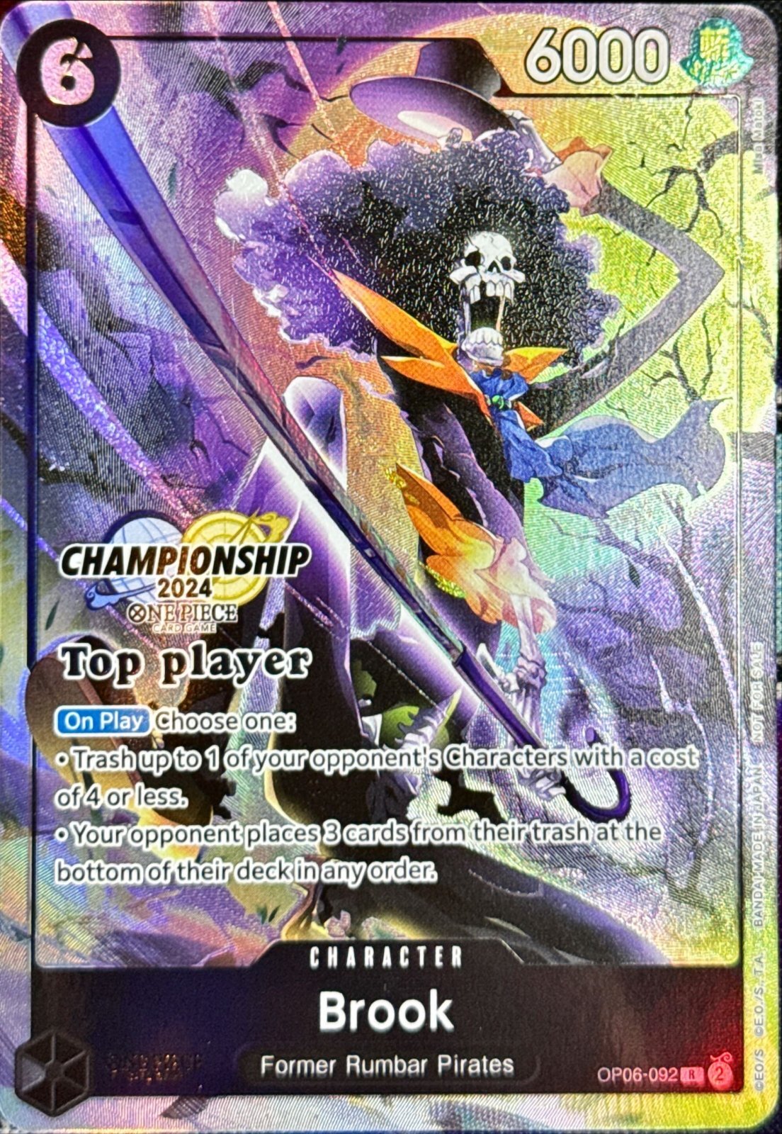 ブルック 【R】【黒】【プロモ】【OP06-092】【英語版】【チャンピオン