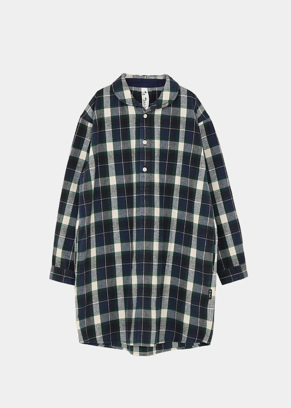 起毛タータンロングシャツ│to touch