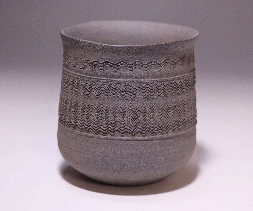 各見政峯 作 「備前酒呑 縄文」 ～備前焼専門卸小売店 川口陶楽苑～