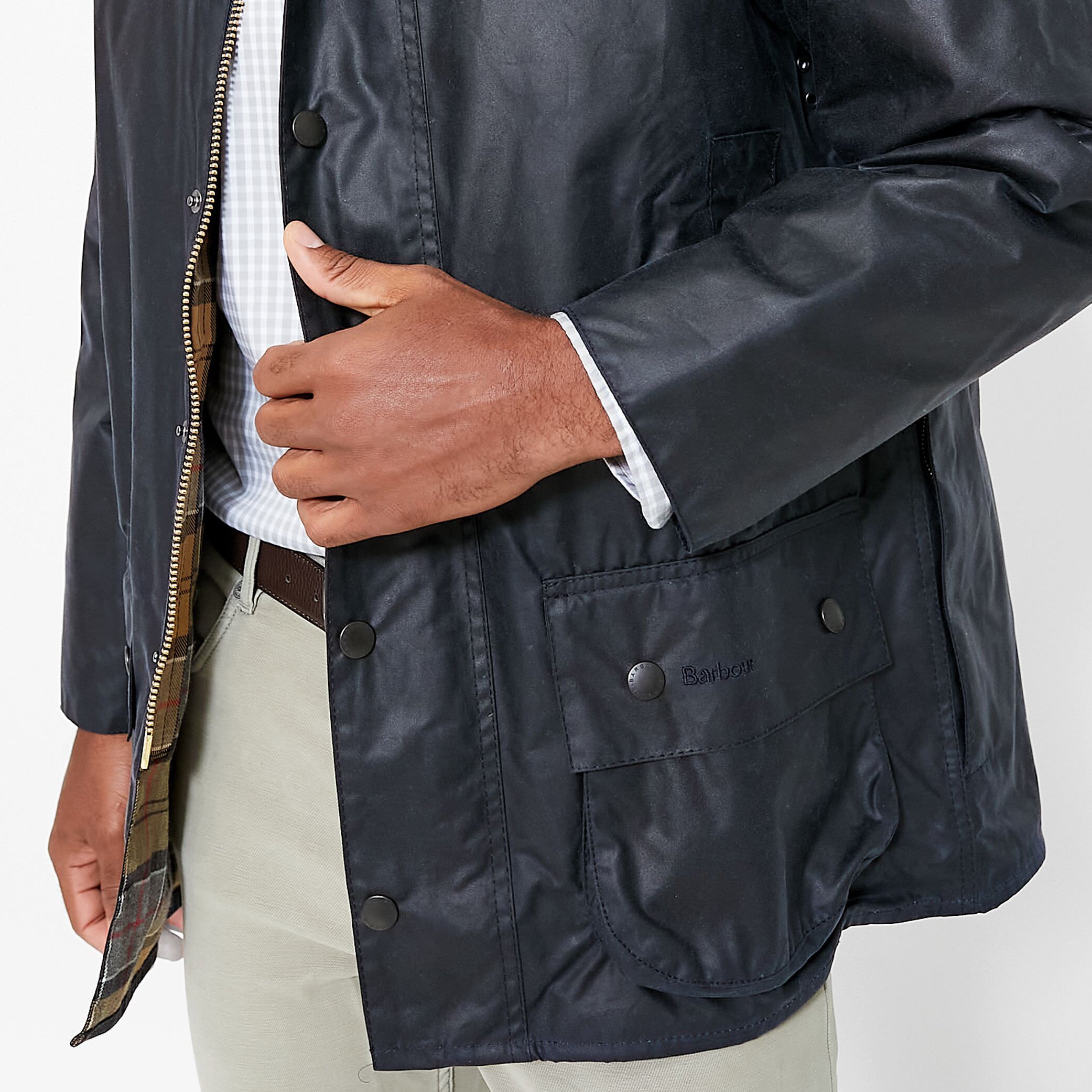 Men's Navy Beaufort Wax Jacket | Barbour