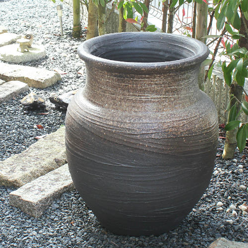 楽天市場】【ポイント15倍】信楽焼 大型 フラワーベース 灰釉 かぶり