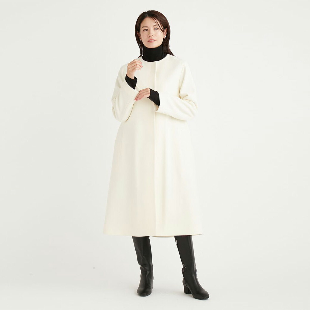 楽天市場】CELFORD セルフォード カシミア混ノーカラーコート