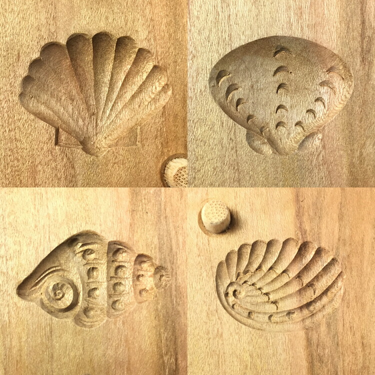 楽天市場】干菓子木型 貝づくし 職人手彫 ※受注生産：納期1か月程度